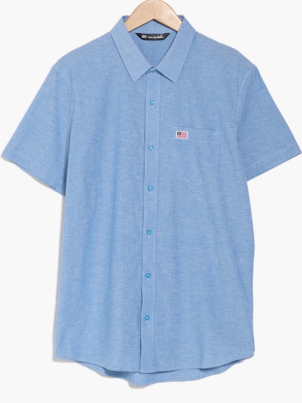 TravisMathew Shirt Eagle Pride Short Sleeve Button Up Woven Shirt New Medium - Picture 3 of 14